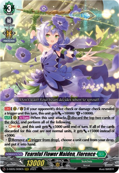 Yearnful Flower Maiden, Florence (D-SS05/009EN) [Festival Booster 2023]