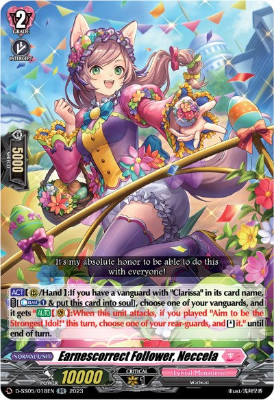 Earnescorrect Follower, Neccela (D-SS05/018EN) [Festival Booster 2023]