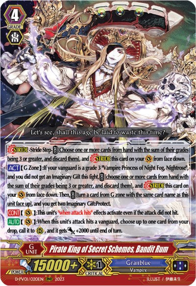 Pirate King of Secret Schemes, Bandit Rum (D-PV01/020EN) [History Collection]