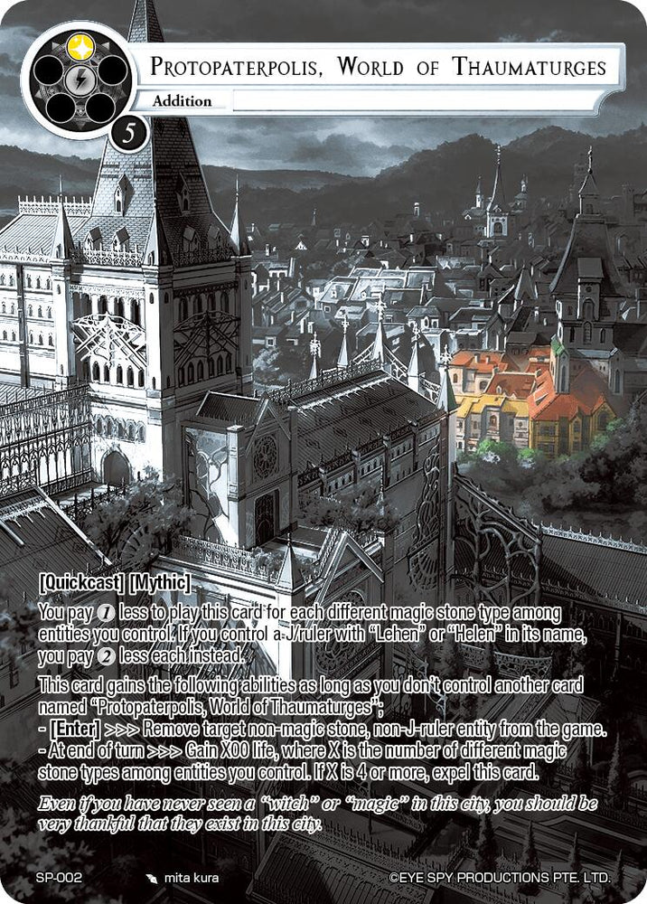 Protopaterpolis, World of Thaumaturges (Uber Rare) (SP-002) [Thoth of the Trinity]
