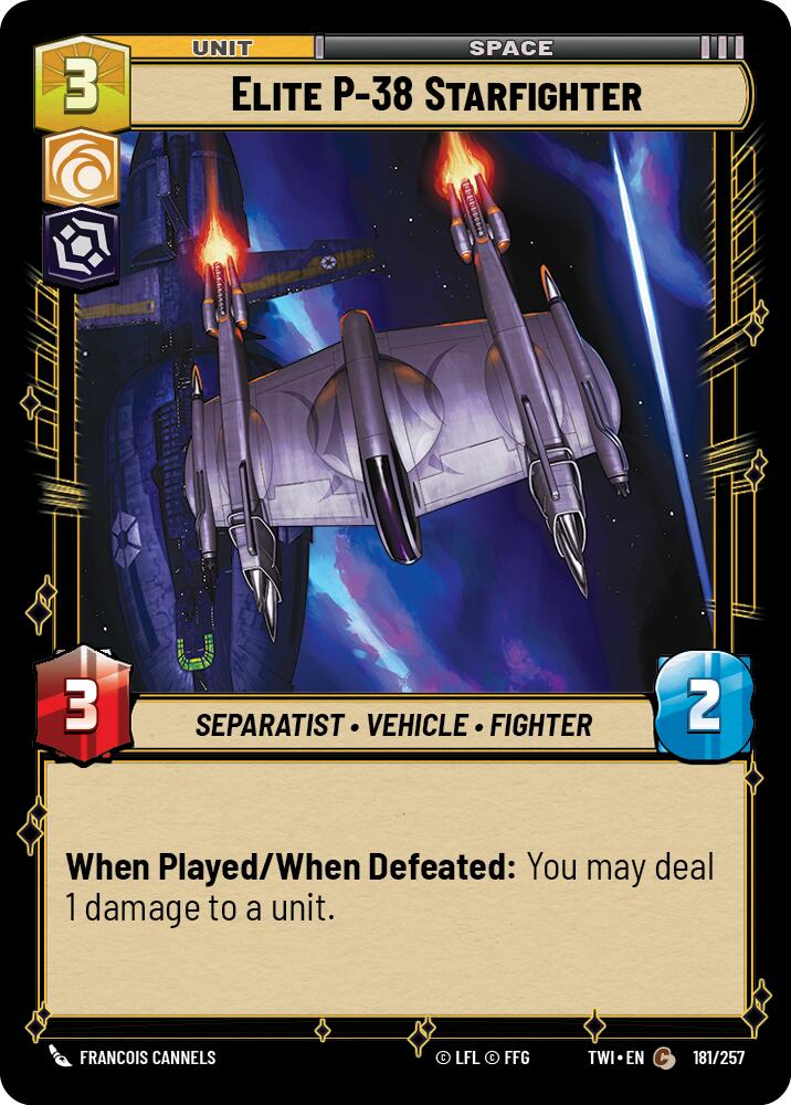 Elite P-38 Starfighter (181/257) (181/257) [Twilight of the Republic]