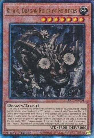 Redox, Dragon Ruler of Boulders (UTR) [RA03-EN008] Prismatic Ultimate Rare