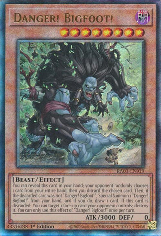 Danger! Bigfoot! (UTR) [RA03-EN019] Prismatic Ultimate Rare