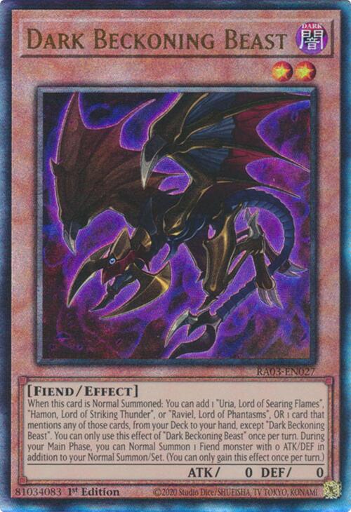 Dark Beckoning Beast (UTR) [RA03-EN027] Prismatic Ultimate Rare