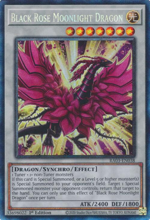 Black Rose Moonlight Dragon (CR) [RA03-EN038] Prismatic Collector's Rare