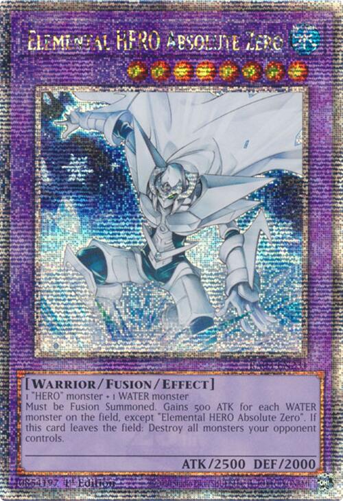 Elemental HERO Absolute Zero (Quarter Century Secret Rare) [RA03-EN231] Quarter Century Secret Rare