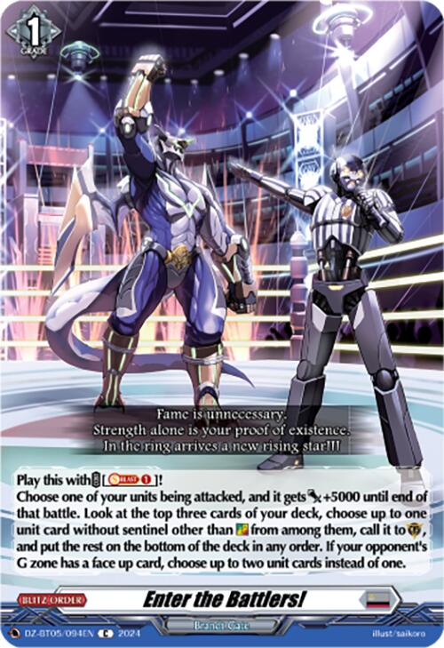 Enter the Battlers! (DZ-BT05/094EN) [Omniscient Awakening]