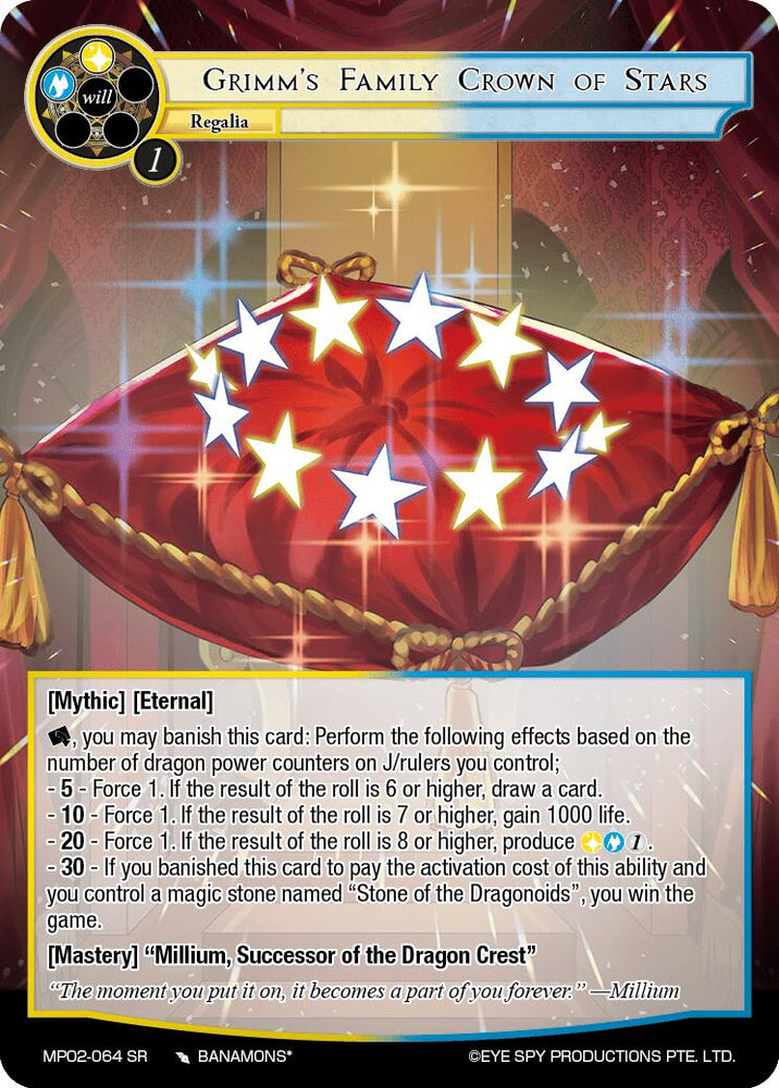 Grimm's Family Crown of Stars (MP02-064 SR) [Masterpiece Collection 02 "Fates Reunited!"]