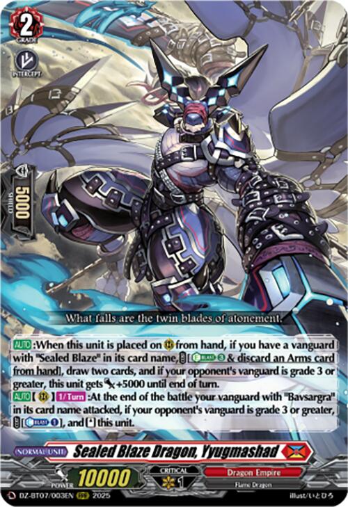 Sealed Blaze Dragon, Yyugmashad (DZ-BT07/003EN) [Moon Fangs & Cerulean Blaze]