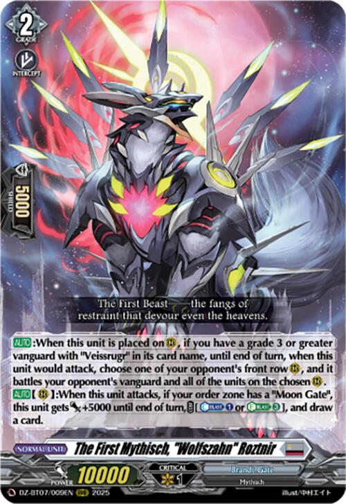 The First Mythisch, "Wolfszahn" Roztnir (DZ-BT07/009EN) [Moon Fangs & Cerulean Blaze]