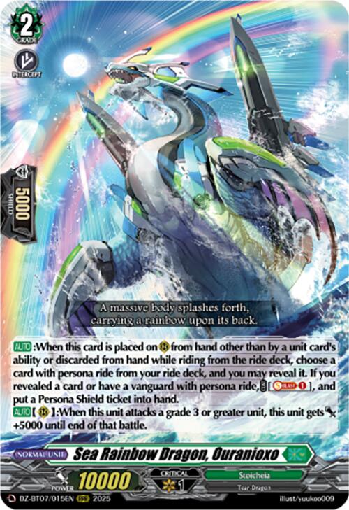 Sea Rainbow Dragon, Ouranioxo (DZ-BT07/015EN) [Moon Fangs & Cerulean Blaze]