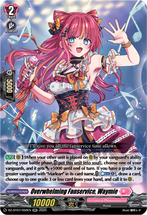 Overwhelming Fanservice, Waymie (DZ-BT07/050EN) [Moon Fangs & Cerulean Blaze]