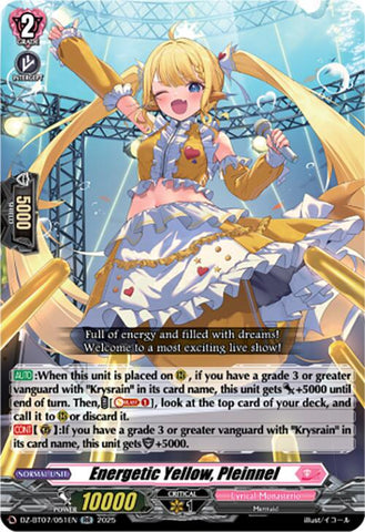 Energetic Yellow, Pleinnel (DZ-BT07/051EN) [Moon Fangs & Cerulean Blaze]
