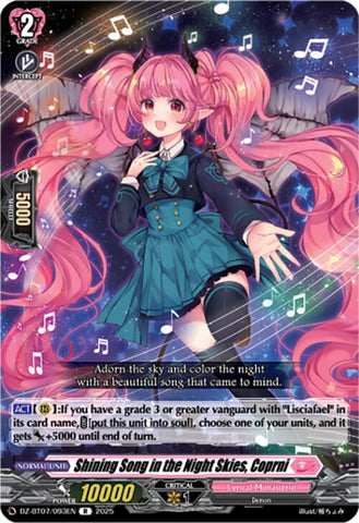 Shining Song in the Night Skies, Coprni (DZ-BT07/093EN) [Moon Fangs & Cerulean Blaze]