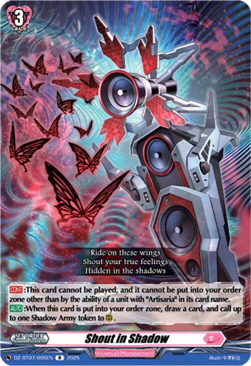Shout in Shadow (DZ-BT07/095EN) [Moon Fangs & Cerulean Blaze]