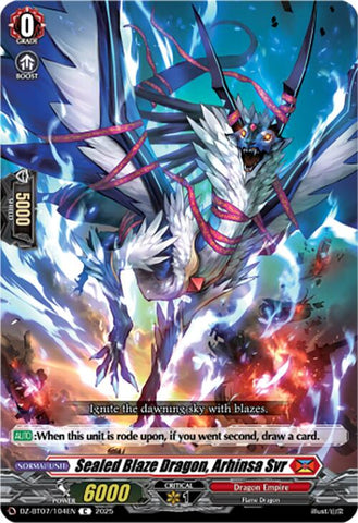 Sealed Blaze Dragon, Arhinsa Svr (DZ-BT07/104EN) [Moon Fangs & Cerulean Blaze]