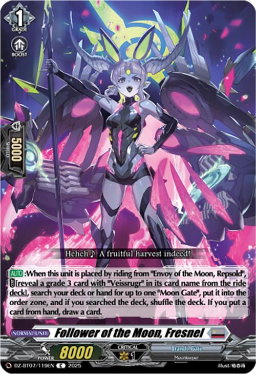 Follower of the Moon, Fresnel (DZ-BT07/119EN) [Moon Fangs & Cerulean Blaze]
