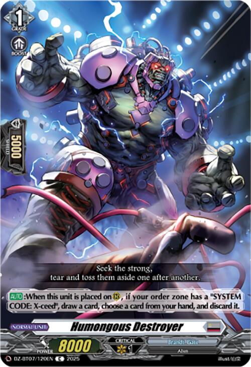 Humongous Destroyer (DZ-BT07/120EN) [Moon Fangs & Cerulean Blaze]