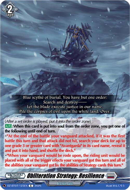 Obliteration Strategy: Resilience (DZ-BT07/123EN) [Moon Fangs & Cerulean Blaze]