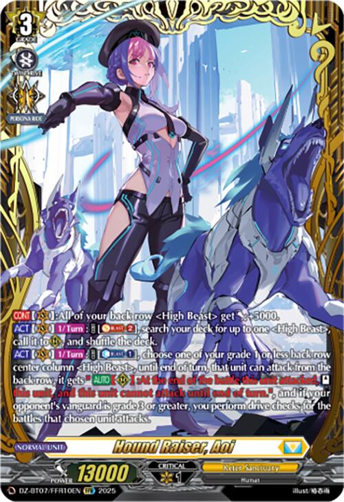 Hound Raiser, Aoi (DZ-BT07/FFR10EN) [Moon Fangs & Cerulean Blaze]