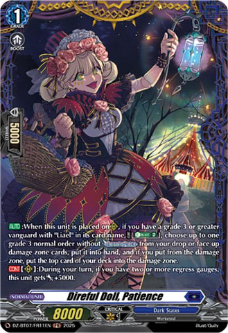 Direful Doll, Patience (DZ-BT07/FR11EN) [Moon Fangs & Cerulean Blaze]