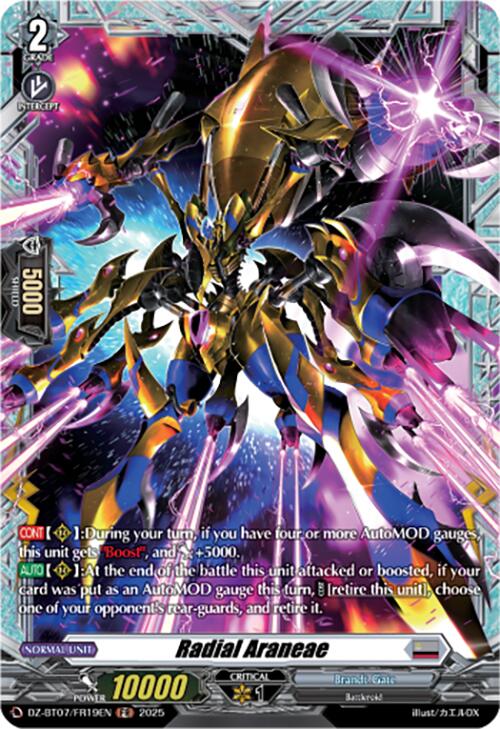 Radial Araneae (DZ-BT07/FR19EN) [Moon Fangs & Cerulean Blaze]