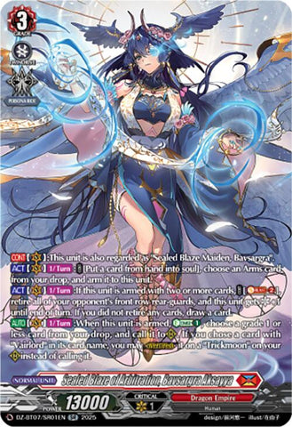 Sealed Blaze of Arbitration, Bavsargra Aksayya (DZ-BT07/SR01EN) [Moon Fangs & Cerulean Blaze]