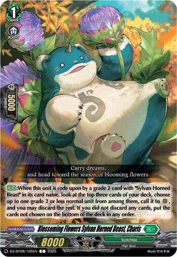 Sylvan Horned Beast of Blossoming Flowers, Charis (DZ-BT08/105EN) [Knights 0f Rebirth]