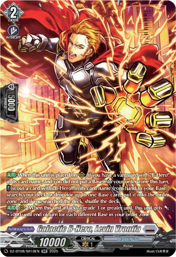 Galatic B-Hero, Levin Vrontia (DZ-BT08/SR18EN) [Knights 0f Rebirth]