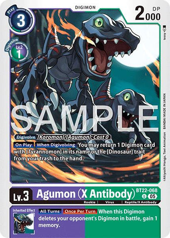 Agumon [BT22-068] (X Antibody) [Cyber Eden]