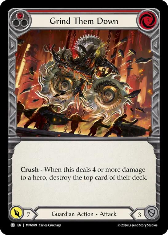 Grind Them Down (Red) [MPG079] (Mastery Pack Guardian)