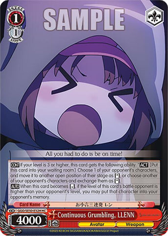 Continuous Grumbling, LLENN (GGO/SE50-E32H HC) [SAO Alternative–Gun Gale Online–2 Premium Booster]