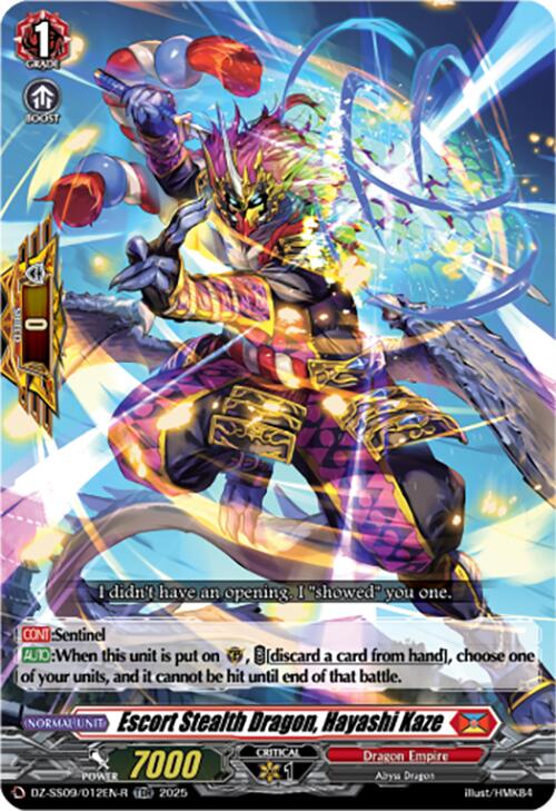 Escort Stealth Dragon, Hayashi Kaze (TDR) (DZ-SS09/012EN-R) [Zero Tendo Start Deck]
