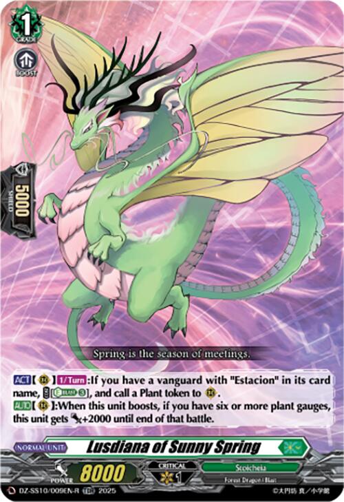 Lusdiana of Sunny Spring (TDR) (DZ-SS10/009EN-R) [DZ-SS10: Shiki Otei Start Deck]