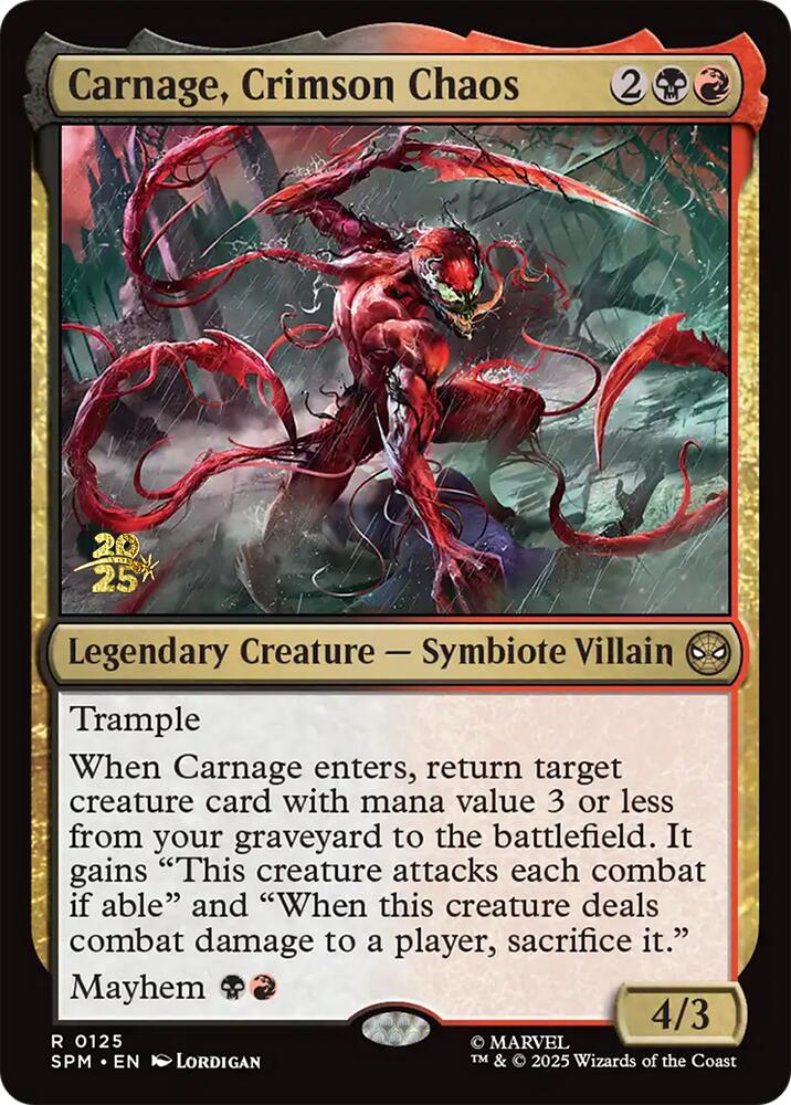 Carnage, Crimson Chaos [Marvel's Spider-Man Prerelease Promos]