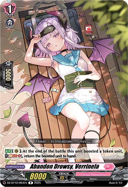 Abandon Drowsy, Verrinela (DZ-BT10/064EN) [Dragonsoul Resonance]