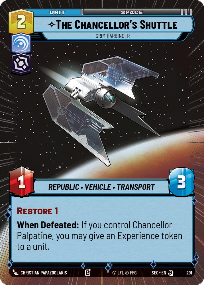 The Chancellor's Shuttle - Grim Harbinger (Hyperspace) (291) (291) [Secrets of Power]