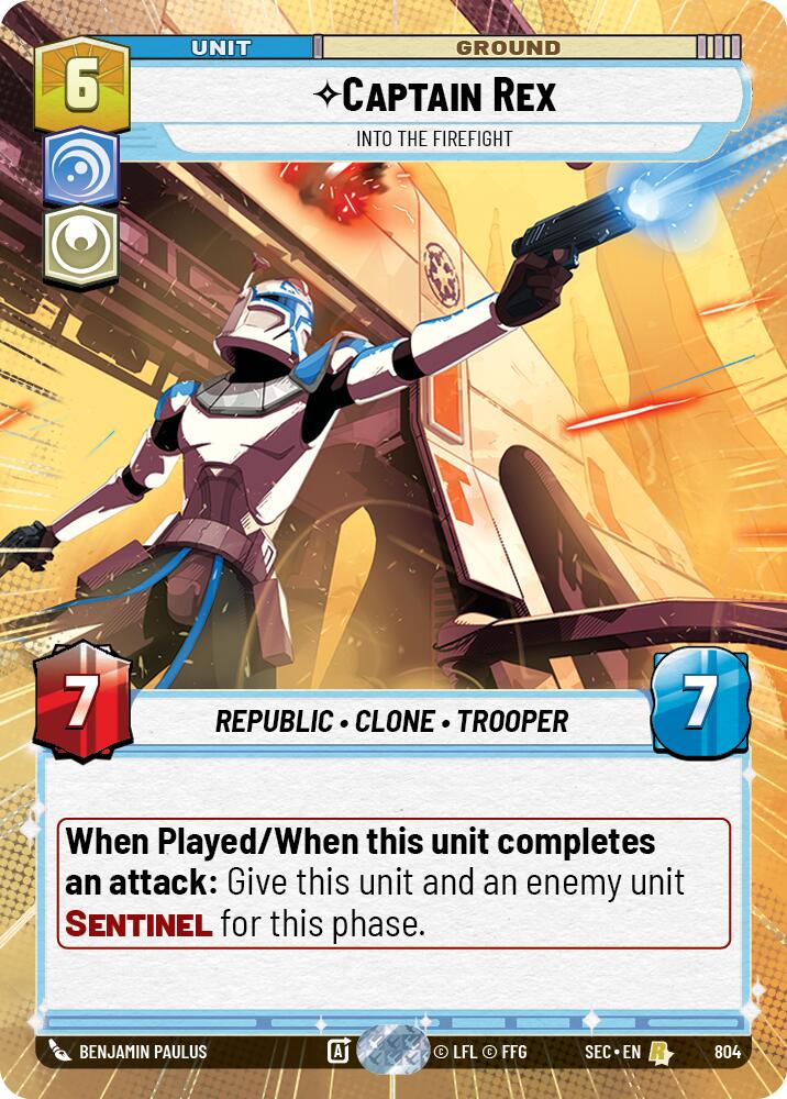 Captain Rex - Into the Firefight (Hyperspace Foil) (804) (804) [Secrets of Power]