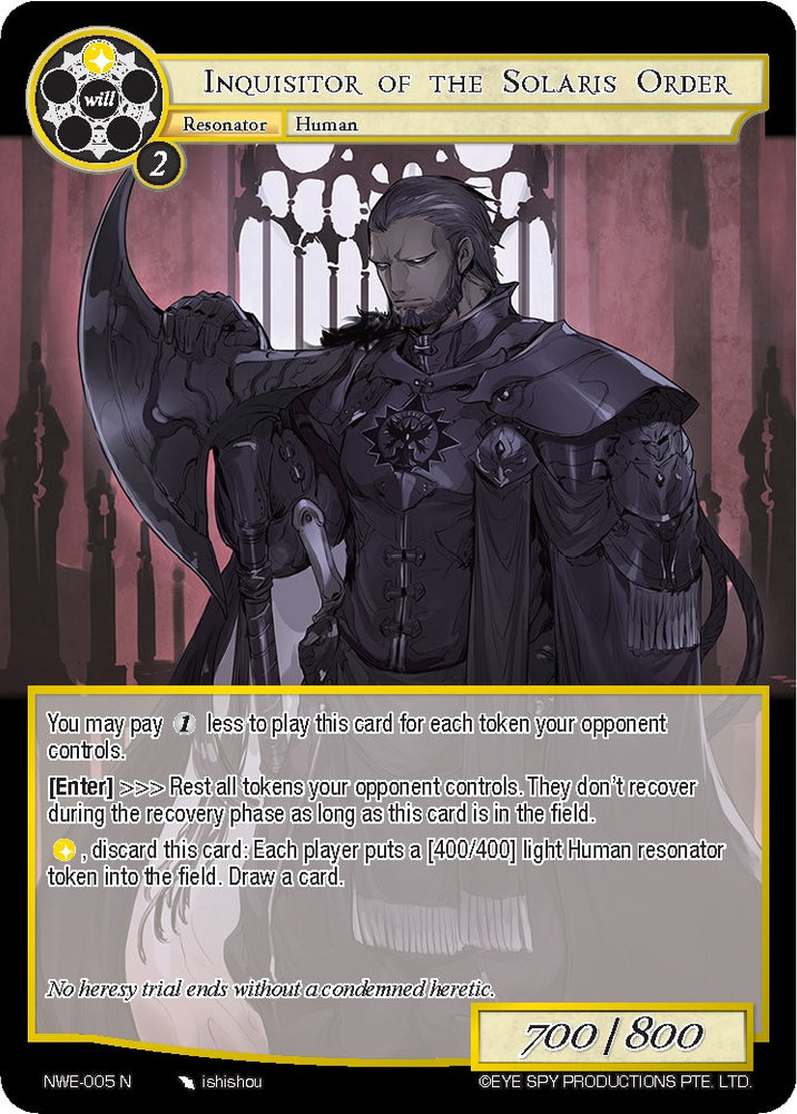 Inquisitor of the Solaris Order (NWE-005 N) [A New World Emerges]