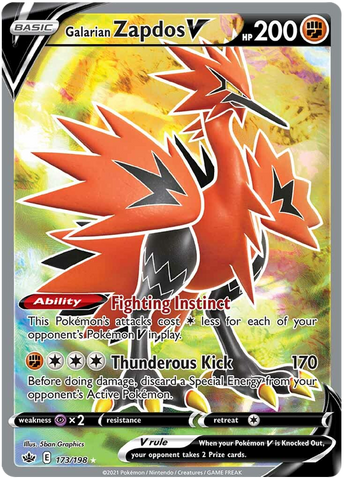 Galarian Zapdos V (173/198) [Sword & Shield: Chilling Reign]