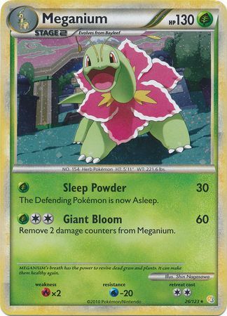 Meganium (26/123) (Cracked Ice Holo) [HeartGold & SoulSilver: Base Set]