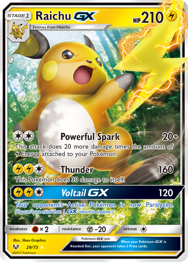 Raichu GX (29/73) [Sun & Moon: Shining Legends]