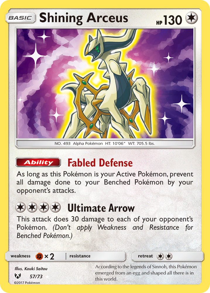 Shining Arceus (57/73) [Sun & Moon: Shining Legends]