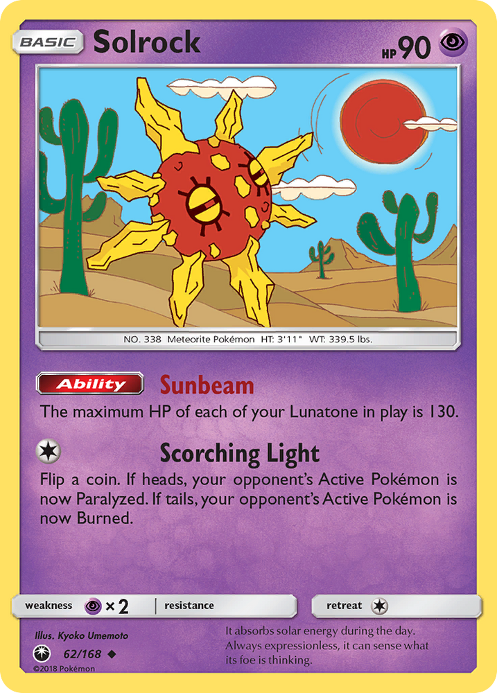 Solrock (62/168) [Sun & Moon: Celestial Storm]